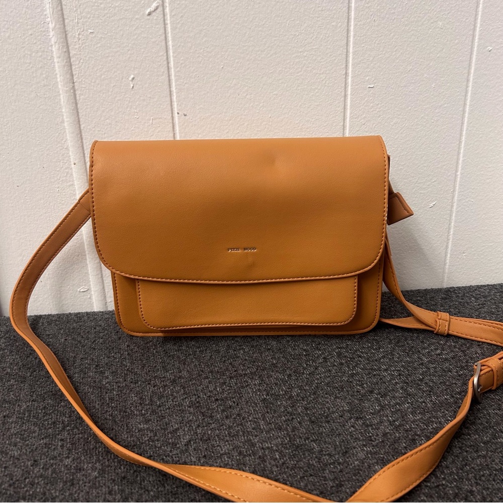 Pixie Mood Brown Leather Crossbody Bag Magnetic C… - image 1